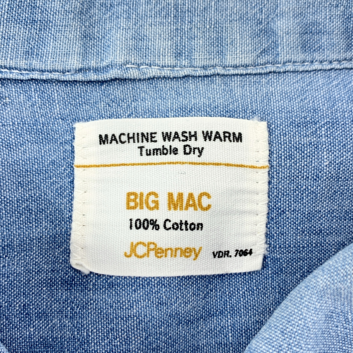 BIG MAC / ビッグマック 1970s ヴィンテージ 半袖 シャンブレーシャツ