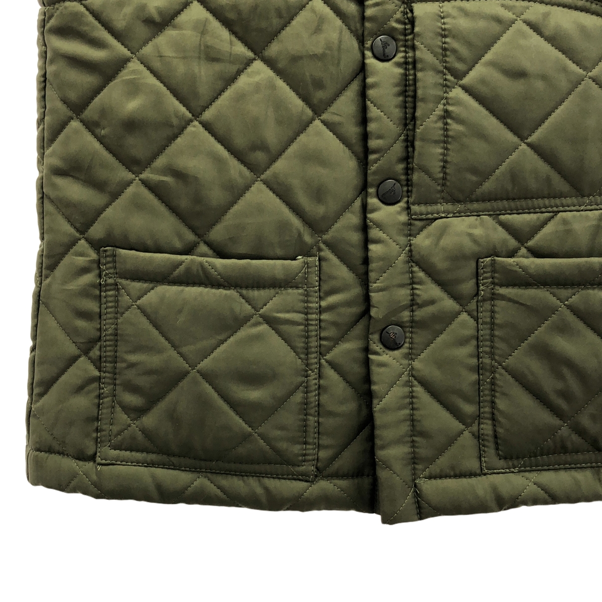 BEAVER OF BOLTON / ビーバーオブボルトン 牛革 スエードレザーパッチ キルティング ベスト