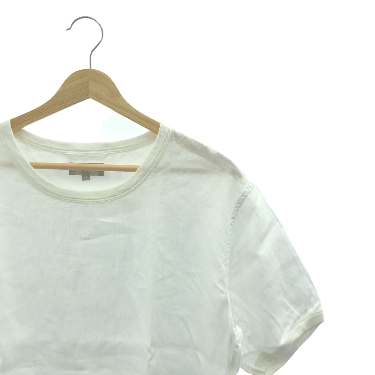 MARGARET HOWELL / マーガレットハウエル リネン クルーネック スリット Tシャツ カットソー