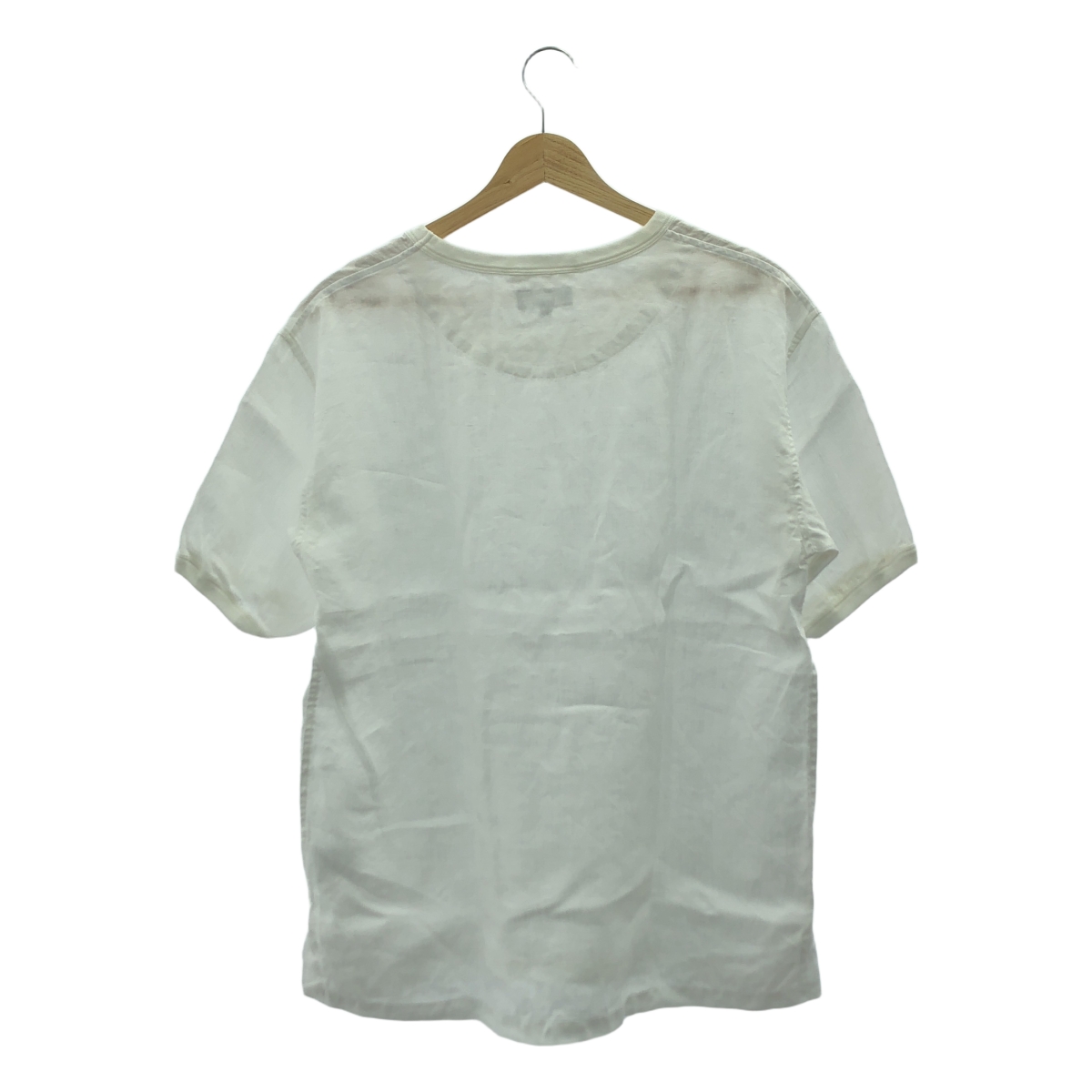 MARGARET HOWELL / マーガレットハウエル リネン クルーネック スリット Tシャツ カットソー