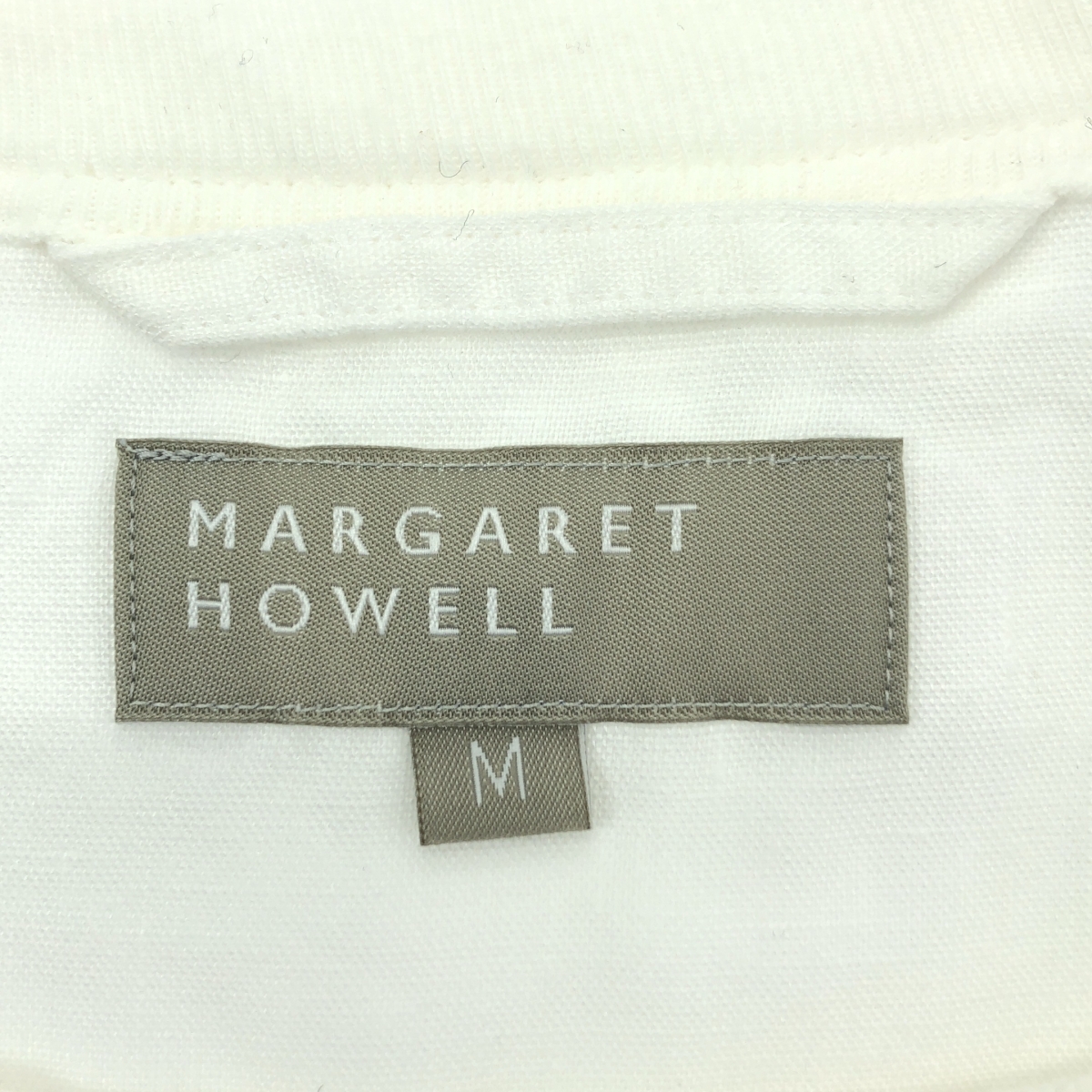 MARGARET HOWELL / マーガレットハウエル リネン クルーネック スリット Tシャツ カットソー