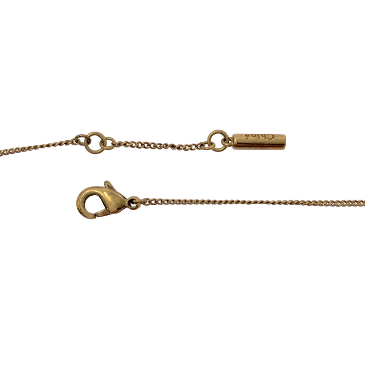 Chloe / クロエ レターモチーフ チェーンネックレス