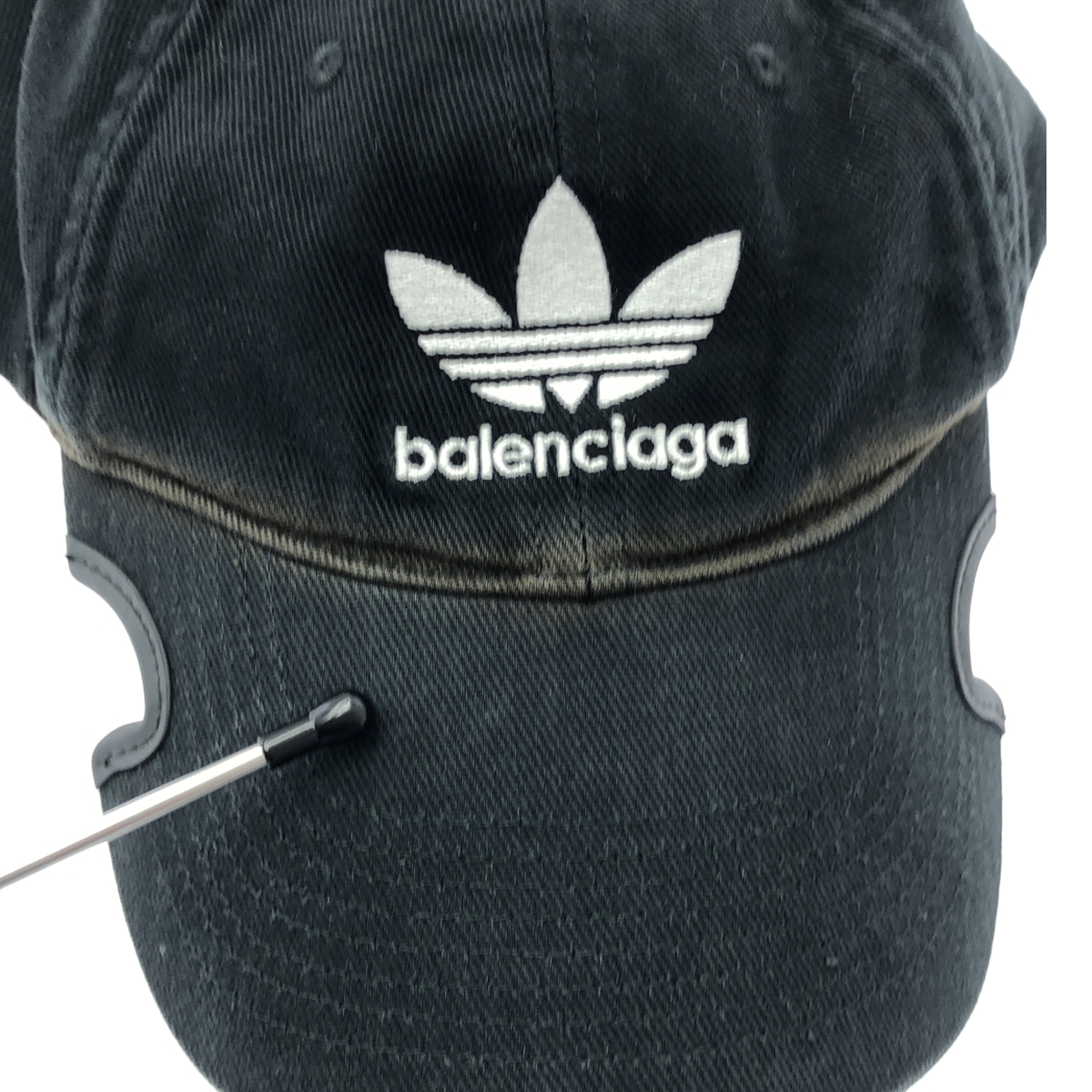 BALENCIAGA / バレンシアガ × Adidas / アディダス Cotton baseball cap / ダメージ加工 ベースボールキャップ 帽子