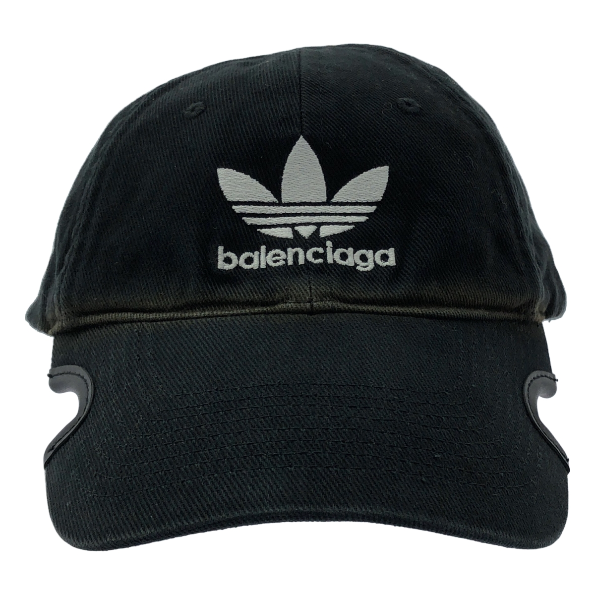 BALENCIAGA / バレンシアガ × Adidas / アディダス Cotton baseball cap / ダメージ加工 ベースボールキャップ 帽子