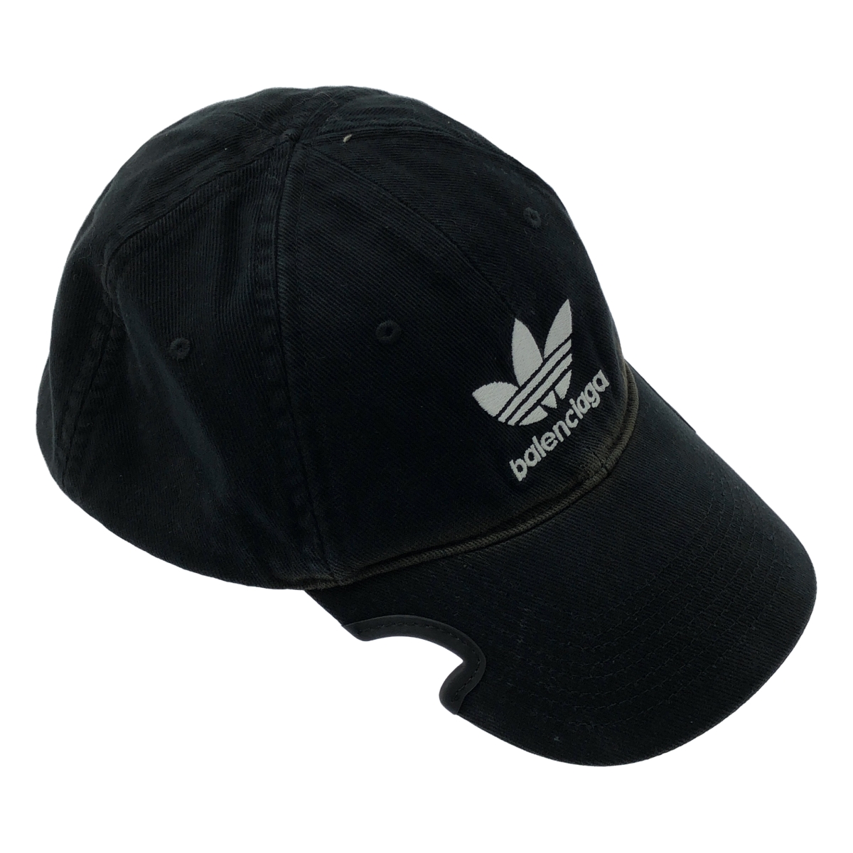 BALENCIAGA / バレンシアガ × Adidas / アディダス Cotton baseball cap / ダメージ加工 ベースボールキャップ 帽子