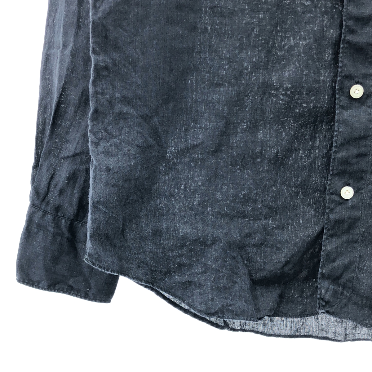 finamore / フィナモレ ホリゾンタルカラー リネン シャツ