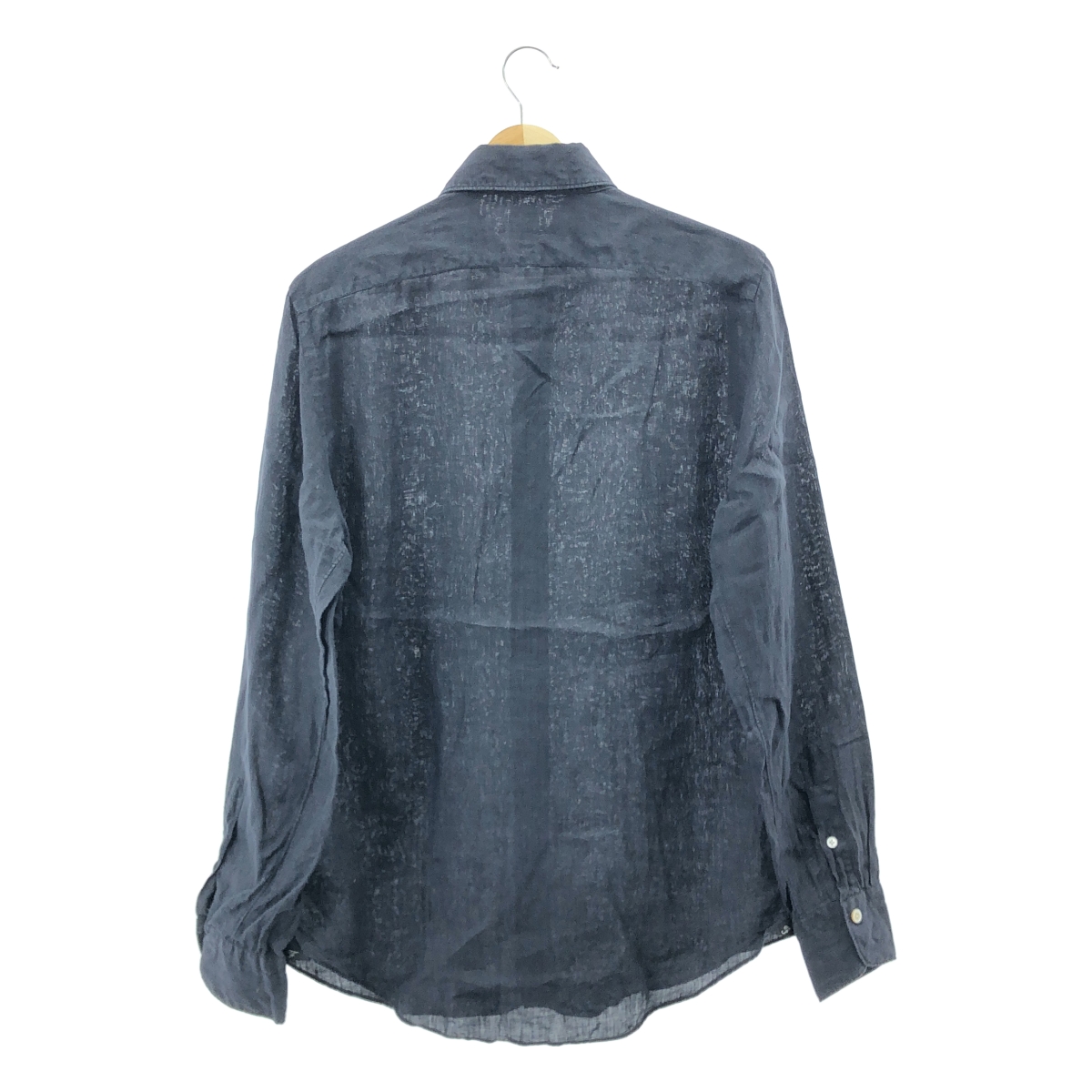 finamore / フィナモレ ホリゾンタルカラー リネン シャツ