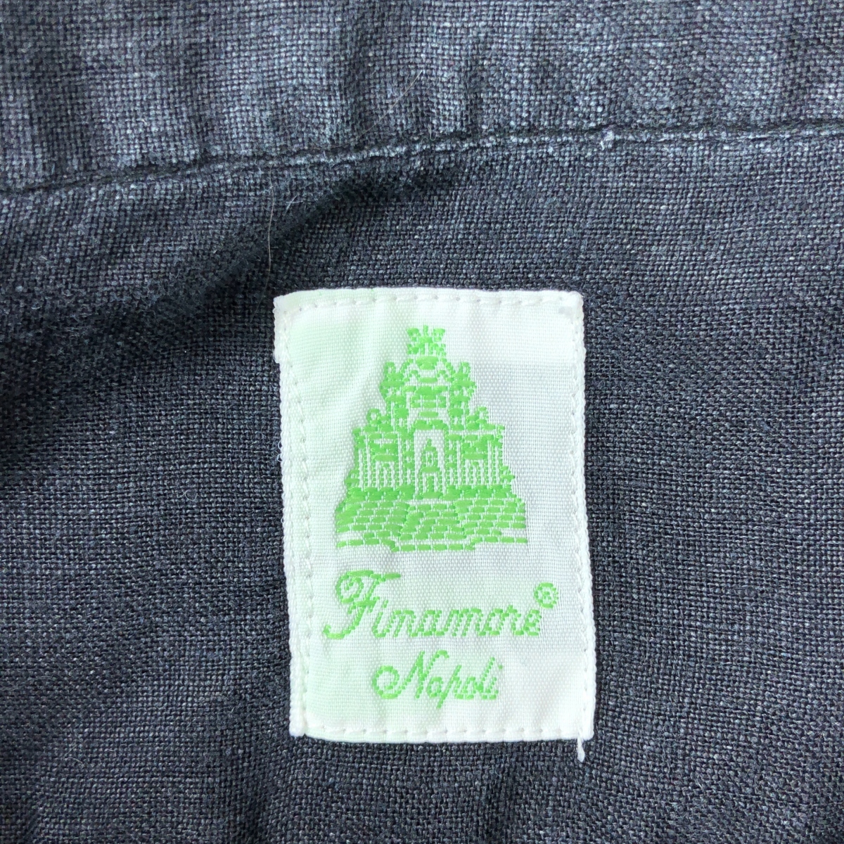 finamore / フィナモレ ホリゾンタルカラー リネン シャツ