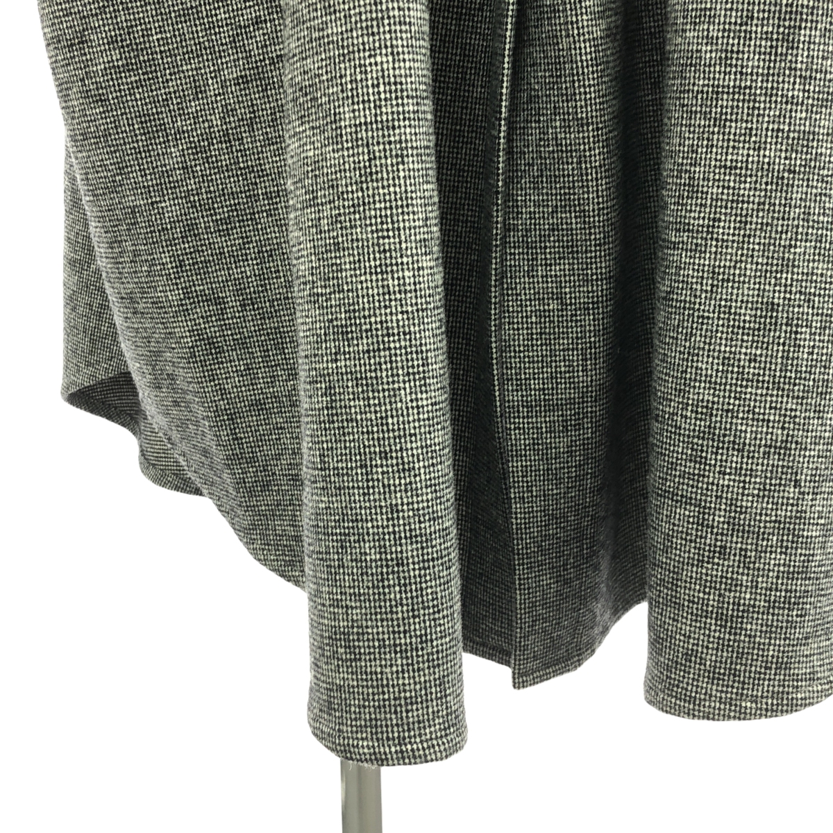 その他 ウール混 チェック 袖フリル ボリューム ワンピース