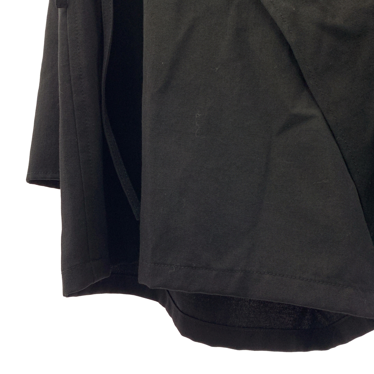 YOHJI YAMAMOTO +NOIR / ヨウジヤマモトプリュスノアール ウール アシンメトリー レイヤード パンツ