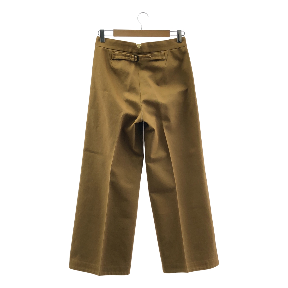 Drawer / ドゥロワー コットンギャバ バックベルト スラックスパンツ