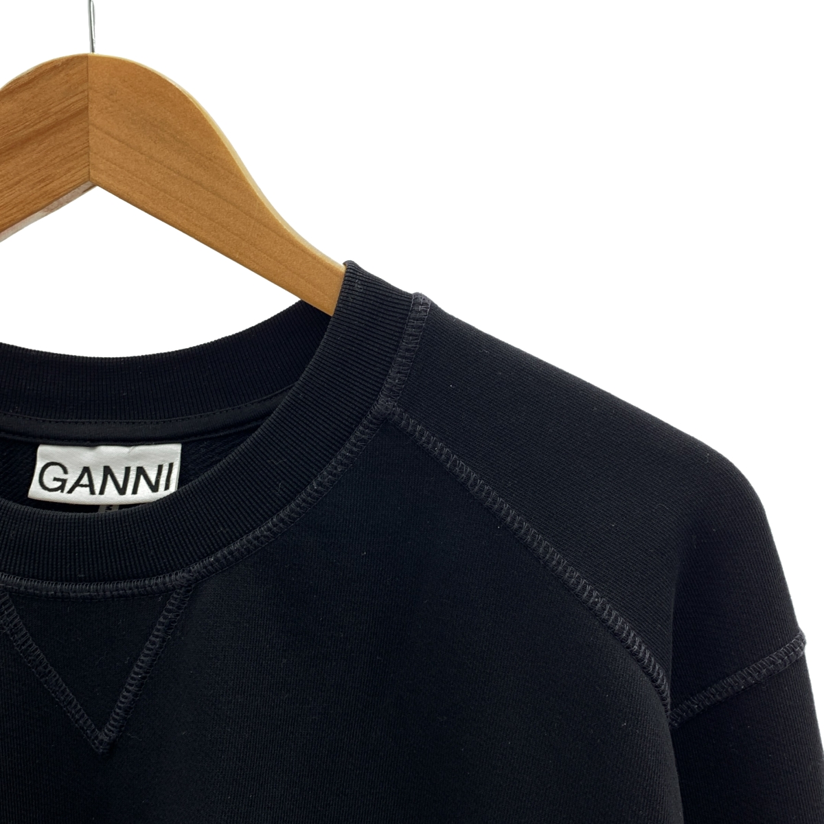 Ganni / ガニー ロゴ エンブロイダリー オーバーサイズ スウェット トレーナー