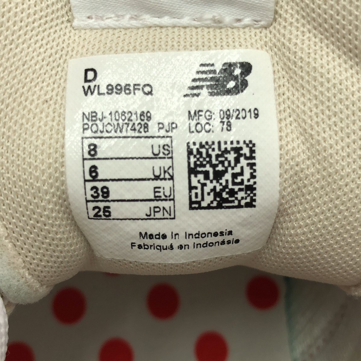 New Balance / ニューバランス × FRAPBOIS / フラボア コラボ / WL996FQ レザードット スニーカー