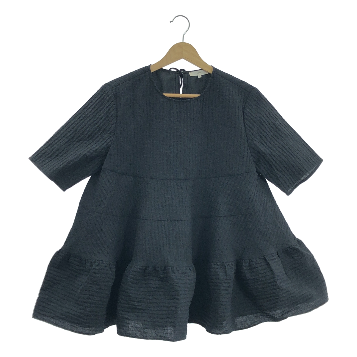 【美品】  yori / ヨリ | 2023SS | バックリボンギャザー ロングスリーブ ブラウス | F | パープル | レディース 美品】 yori / ヨリ | 2023SS | バックリボンギャザー ロング