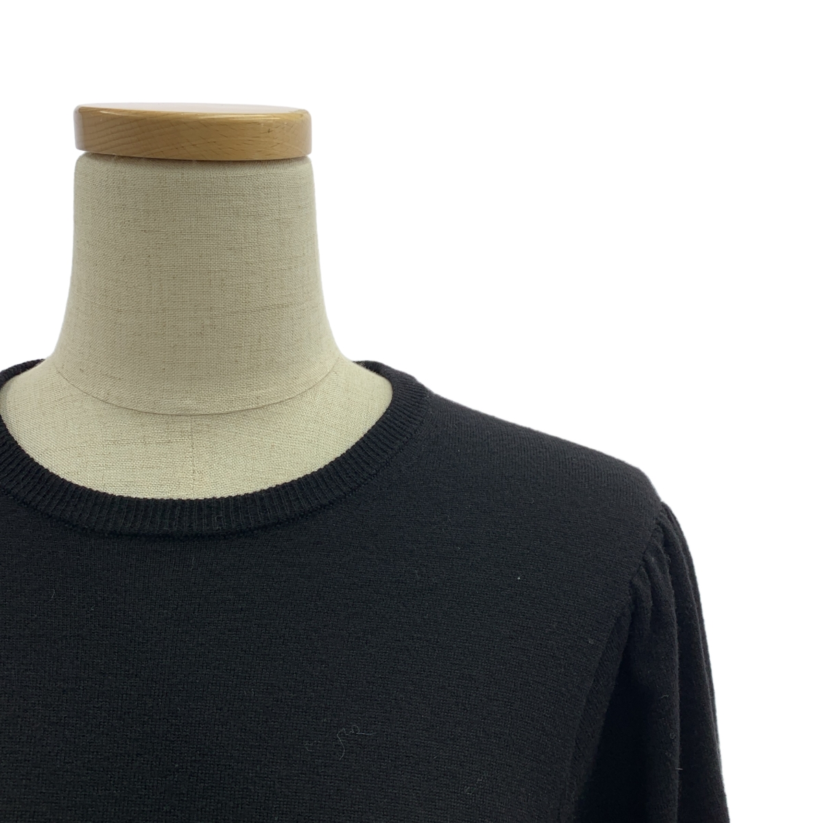 Drawer / ドゥロワー 18G ギャザースリーブ ニット ワンピース