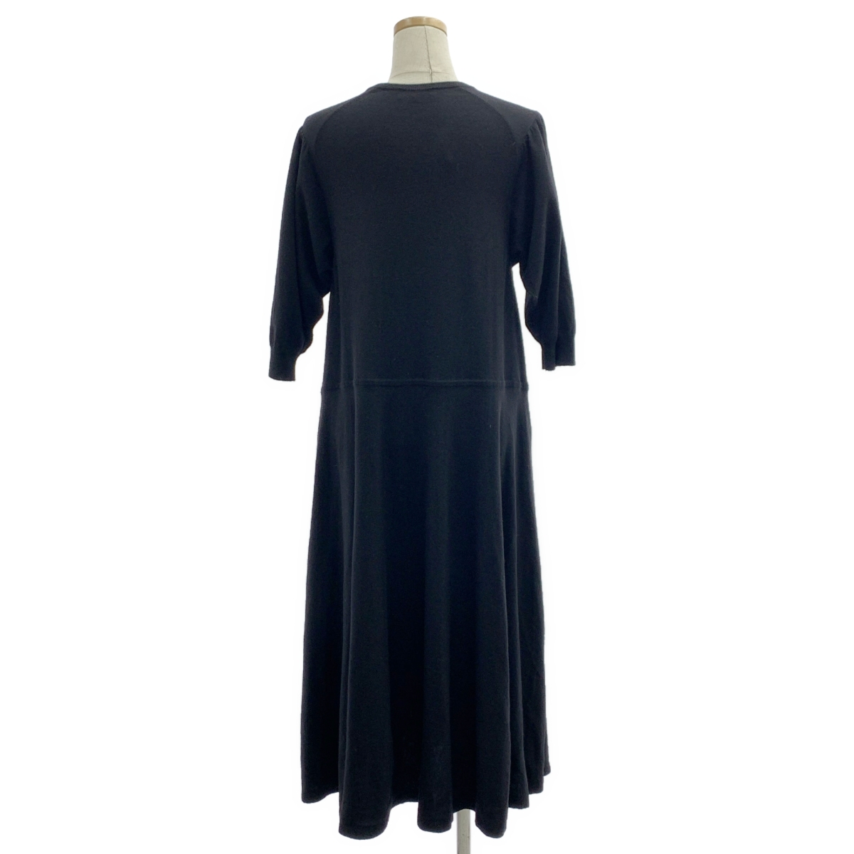 Drawer / ドゥロワー 18G ギャザースリーブ ニット ワンピース