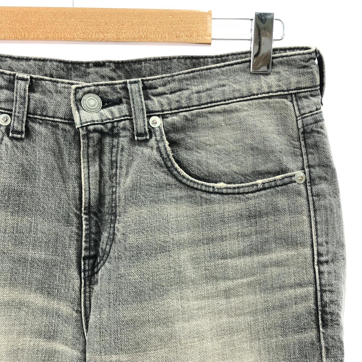 L'Appartement / アパルトモン BOY straight DENIM / ボーイズ ストレート カットオフ ブラックデニム パンツ