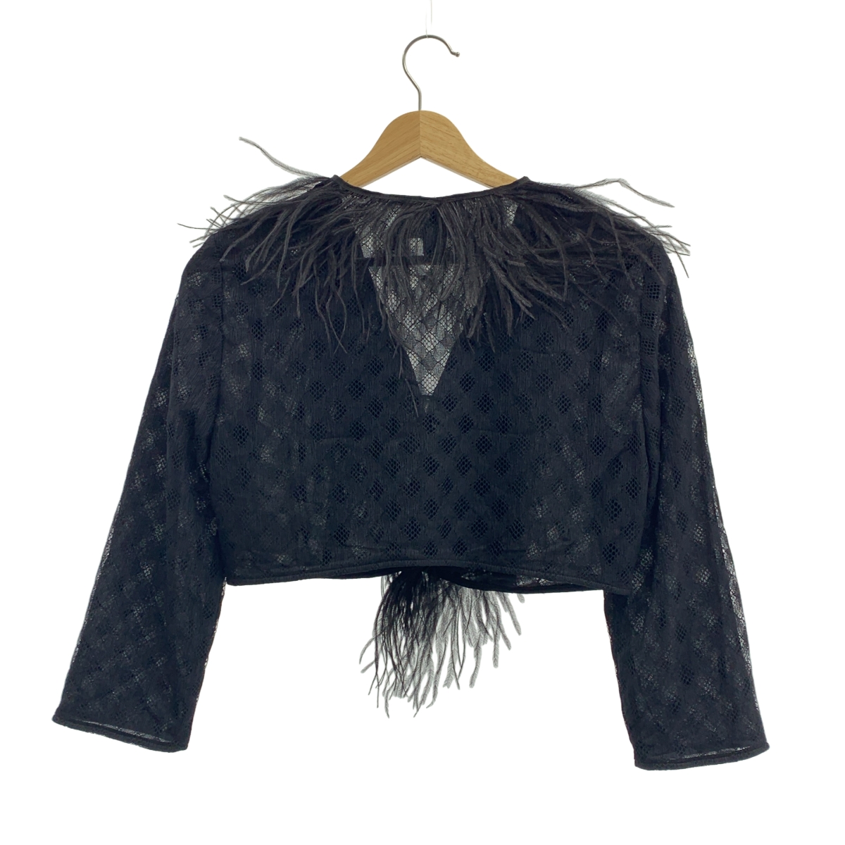 roberto cavalli / ロベルトカヴァリ フェザー フリンジ カーディガン