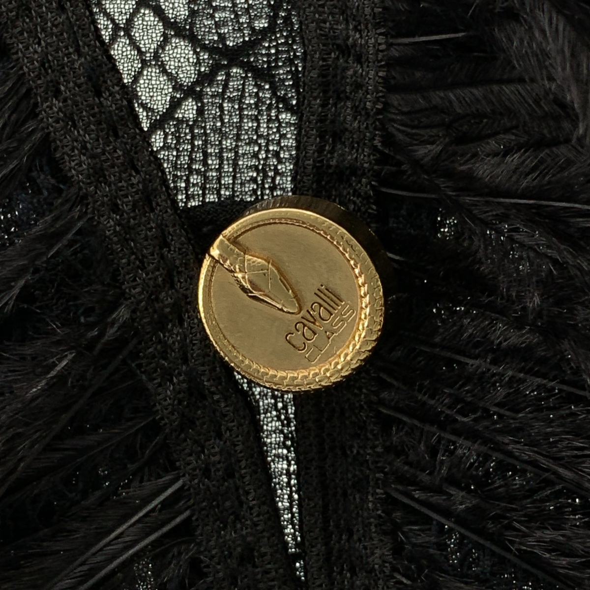 roberto cavalli / ロベルトカヴァリ フェザー フリンジ カーディガン