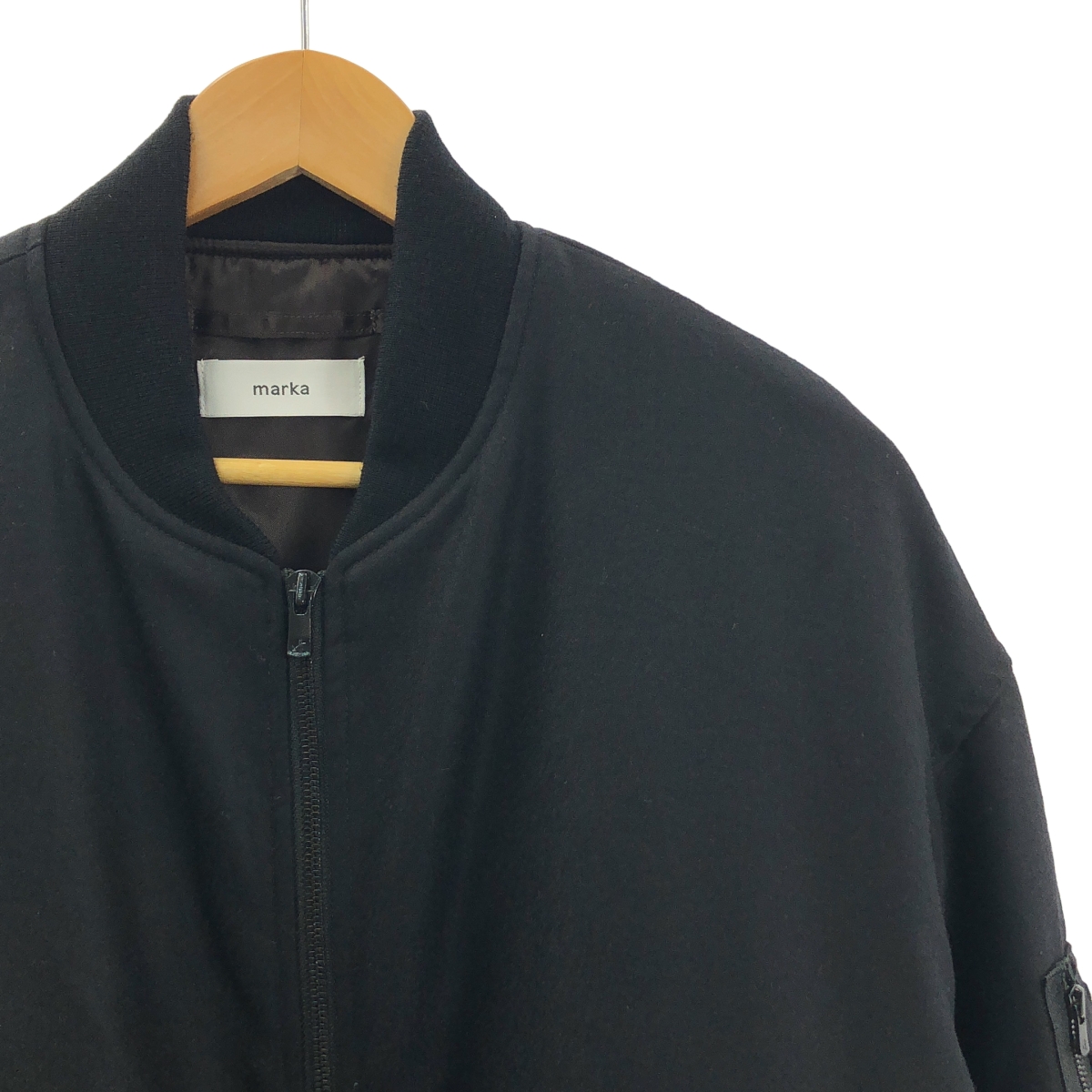 marka / マーカ PUFFED BOMBER JACKET MA-1 / ウール フライト ジャケット ブルゾン / 総裏地