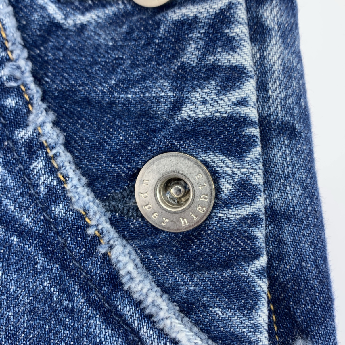 upper hights / アッパーハイツ THE PATTY / 別注 ダメージ加工 デニム サロペット