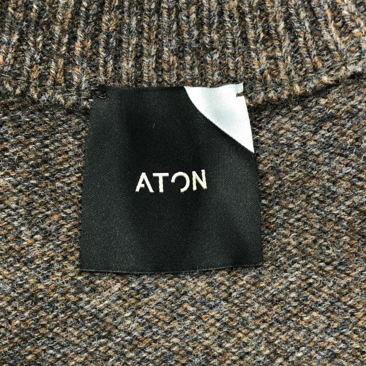 ATON / エイトン SILTE MOULINE OVERSIZED MOCKNECK SWEATER オーバーサイズド モックネック ウールニット