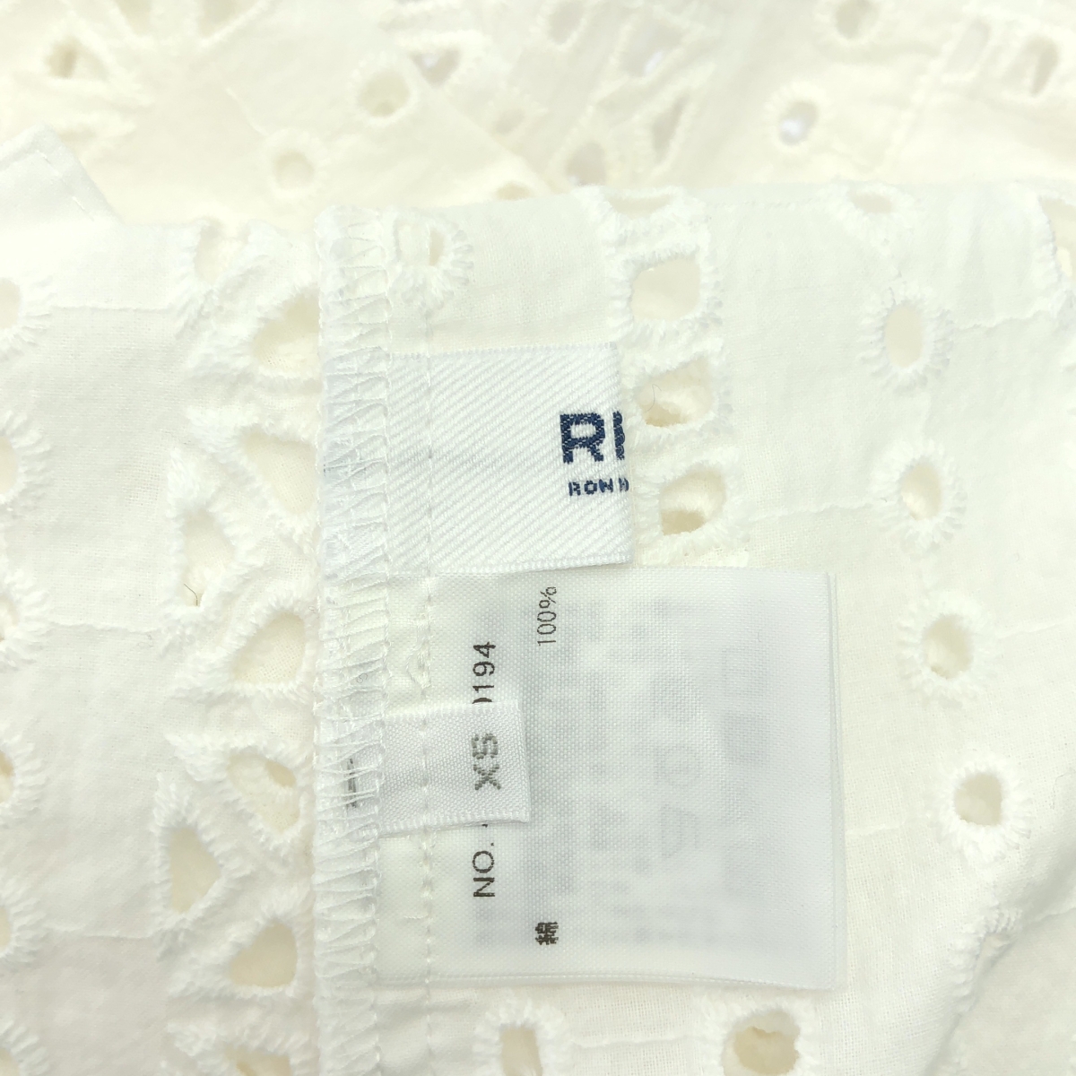 RHC Ron Herman / アールエイチシーロンハーマン Cut Work Blouse カットワーク コットン ブラウス