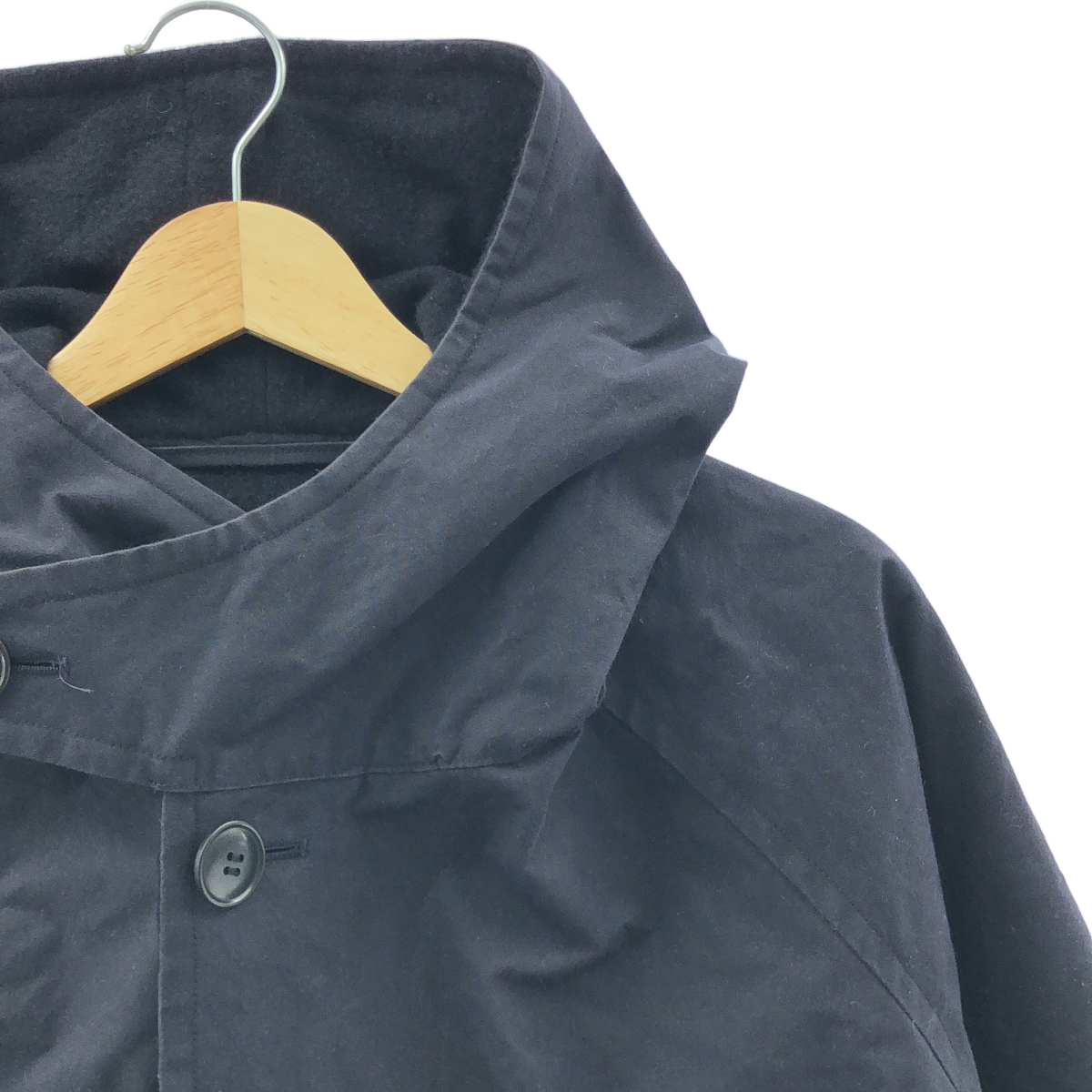 COMOLI / コモリ コットン フーデッドコート