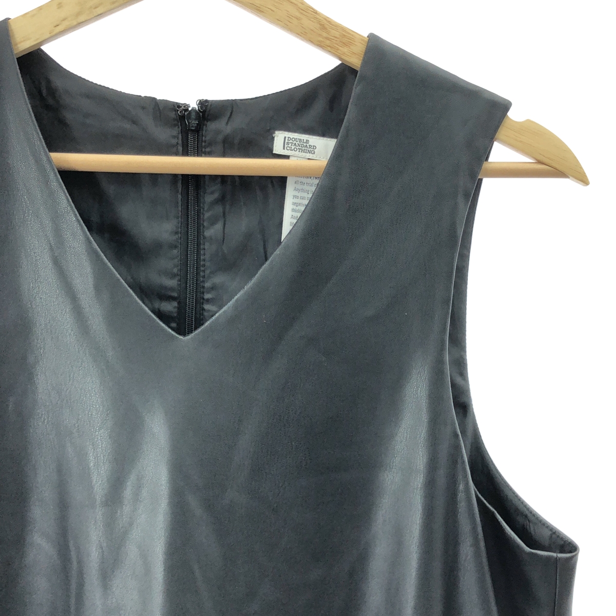 その他 フェイクレザー ジャンパースカート ノースリーブ ワンピース