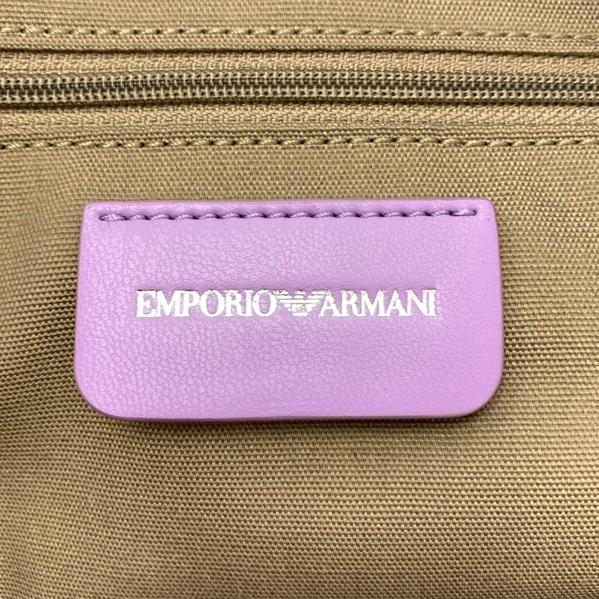 EMPORIO ARMANI / エンポリオアルマーニ レザー 編み込み メッシュ 巾着 ドローストリング バスケット トートバッグ