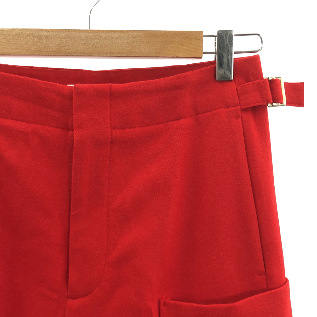 その他 ウールフランネル ダブルアジャスター ポケット ワイド カーゴパンツ