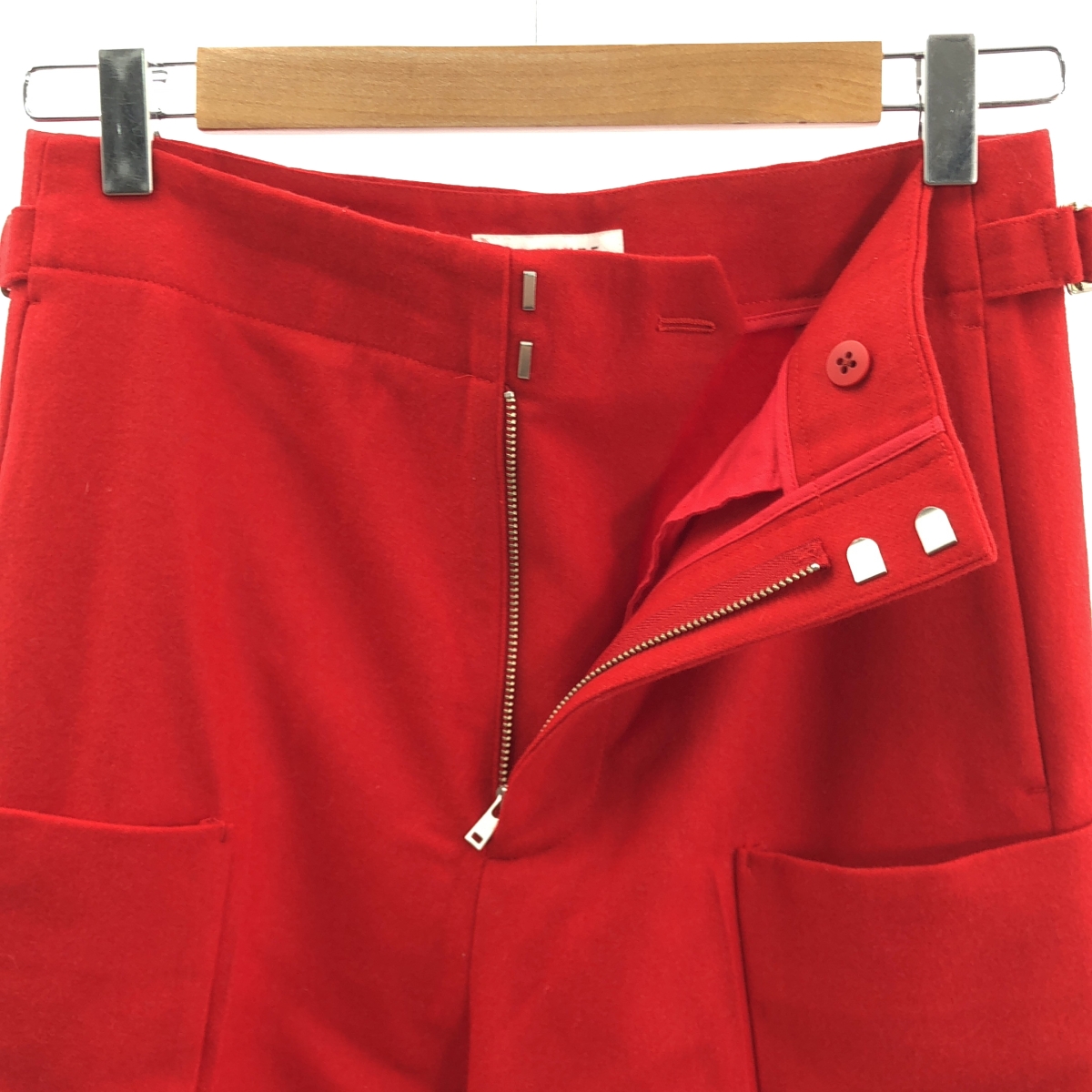 その他 ウールフランネル ダブルアジャスター ポケット ワイド カーゴパンツ