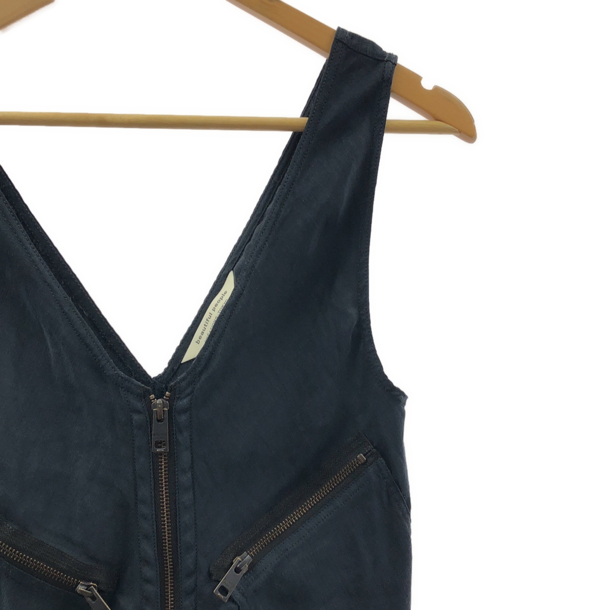 beautiful people / ビューティフルピープル acetatelinen garment dyed pilot jumpsuit パイロット ジャンプスーツ