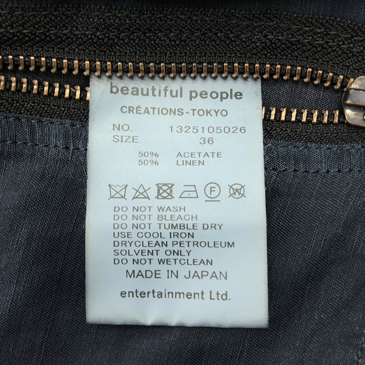 beautiful people / ビューティフルピープル acetatelinen garment dyed pilot jumpsuit パイロット ジャンプスーツ