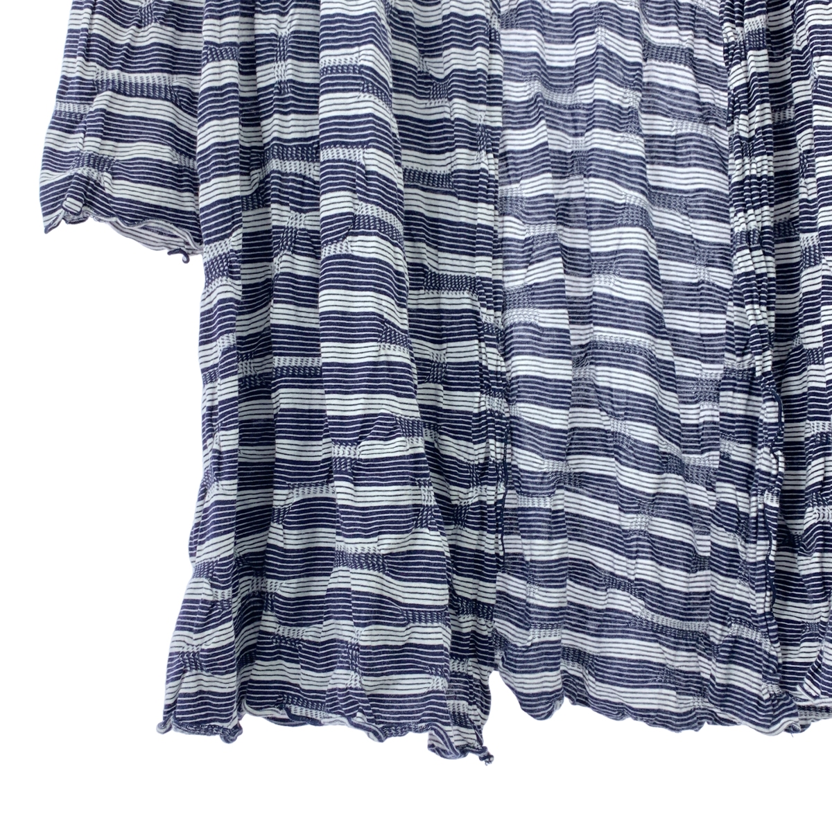 JURGEN LEHL / ヨーガンレール ボーダー コットン ロング カーディガン