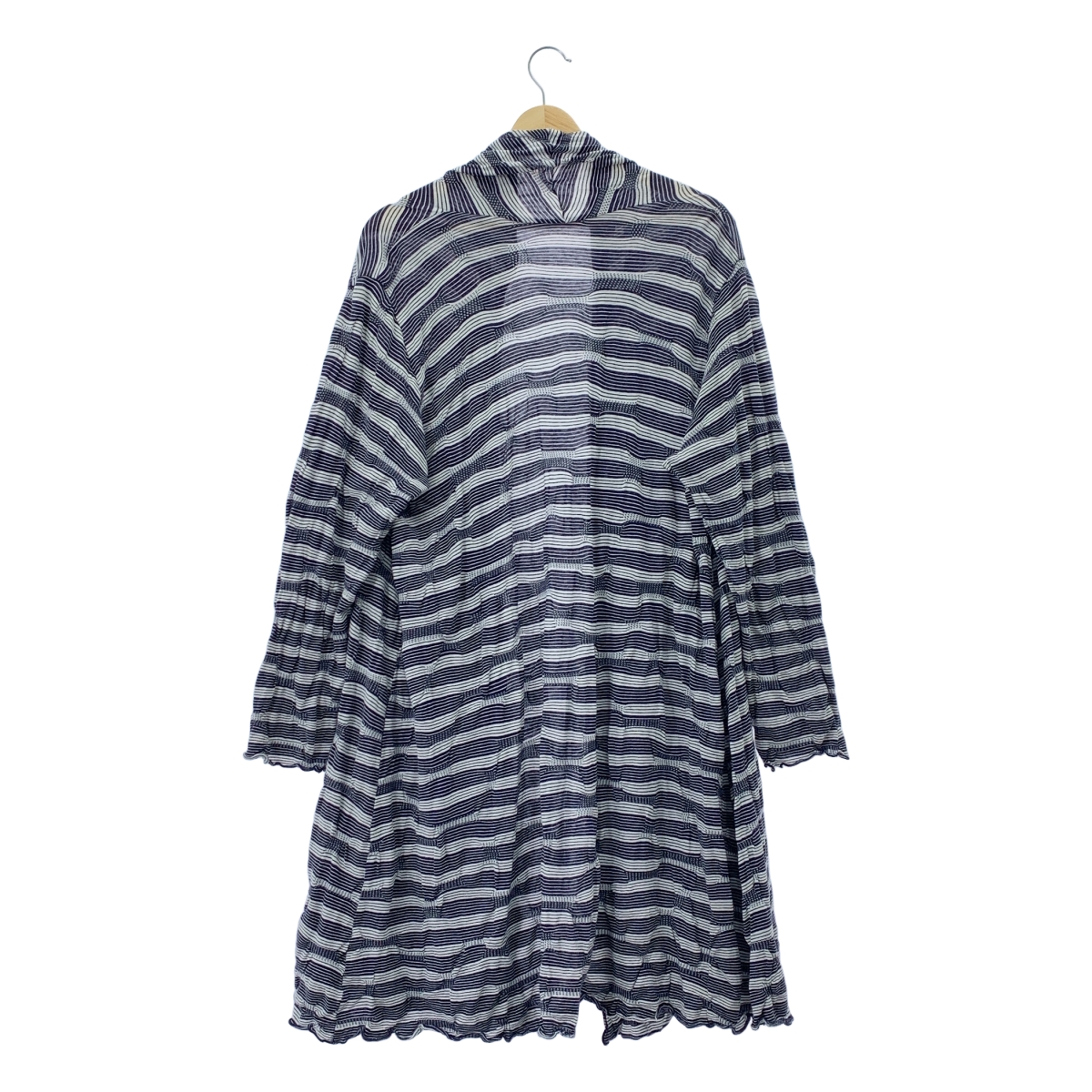 JURGEN LEHL / ヨーガンレール ボーダー コットン ロング カーディガン