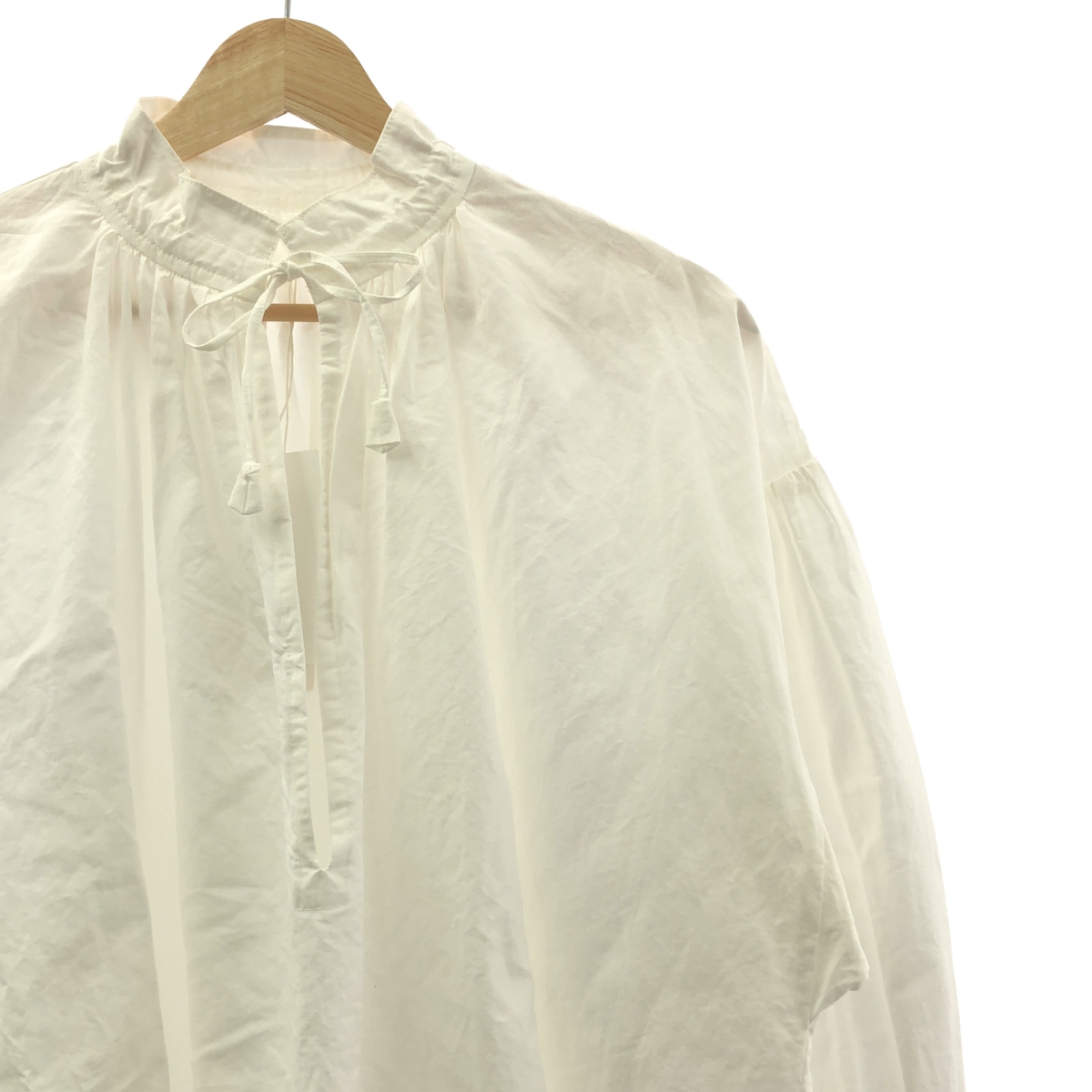 TOUJOURS / トゥジュー ギャザー ボリューム シャツ ブラウス