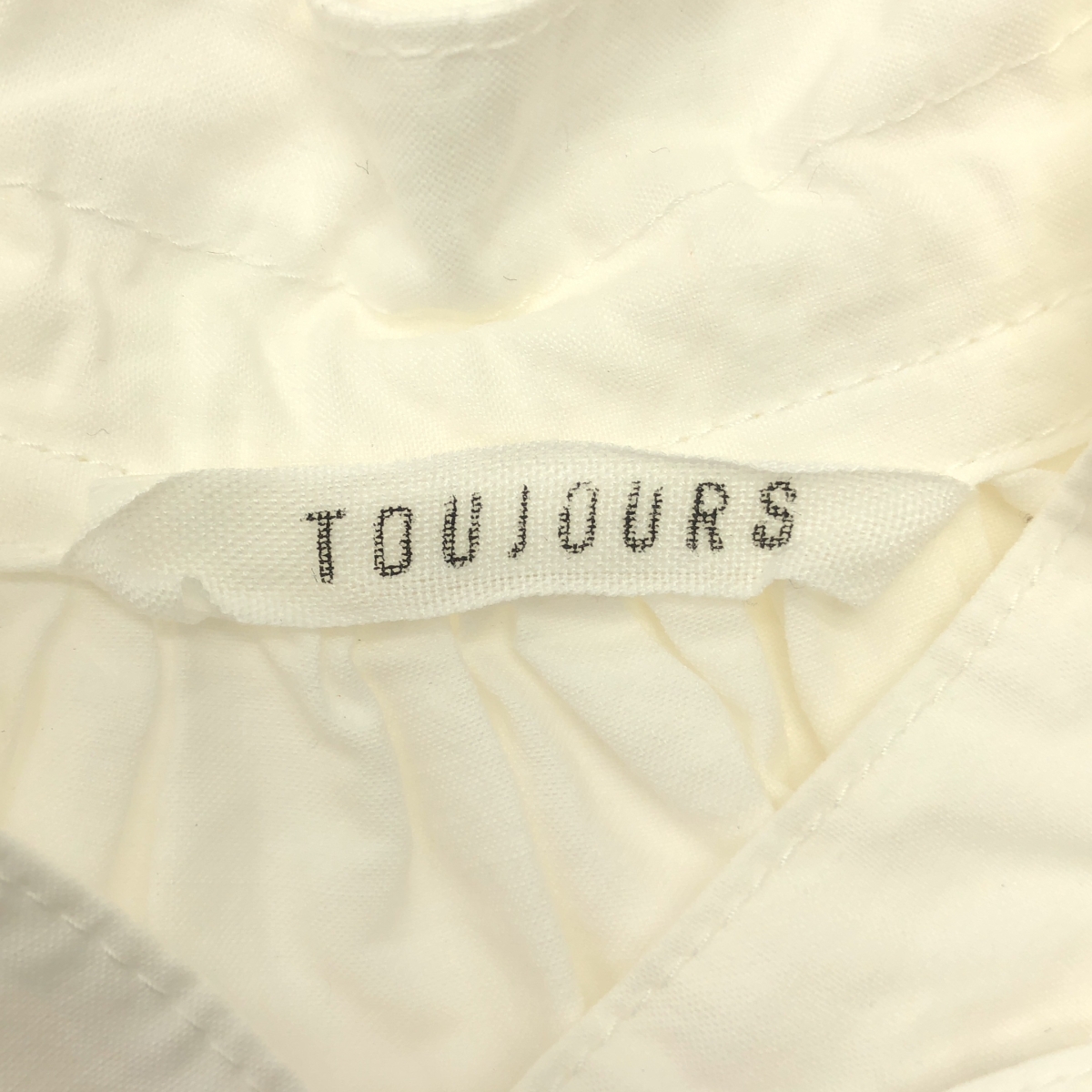 TOUJOURS / トゥジュー ギャザー ボリューム シャツ ブラウス