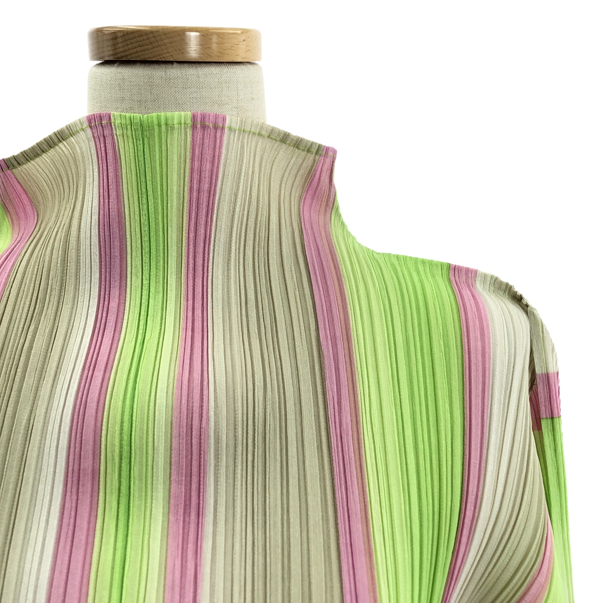 PLEATS PLEASE ISSEY MIYAKE / プリーツプリーズイッセイミヤケ ストライプ ハイネック プルオーバー