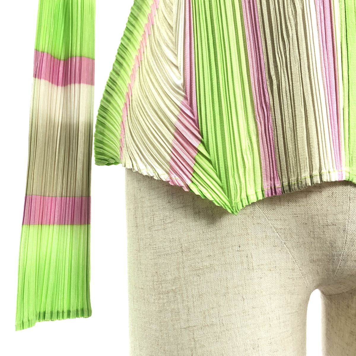 PLEATS PLEASE ISSEY MIYAKE / プリーツプリーズイッセイミヤケ ストライプ ハイネック プルオーバー