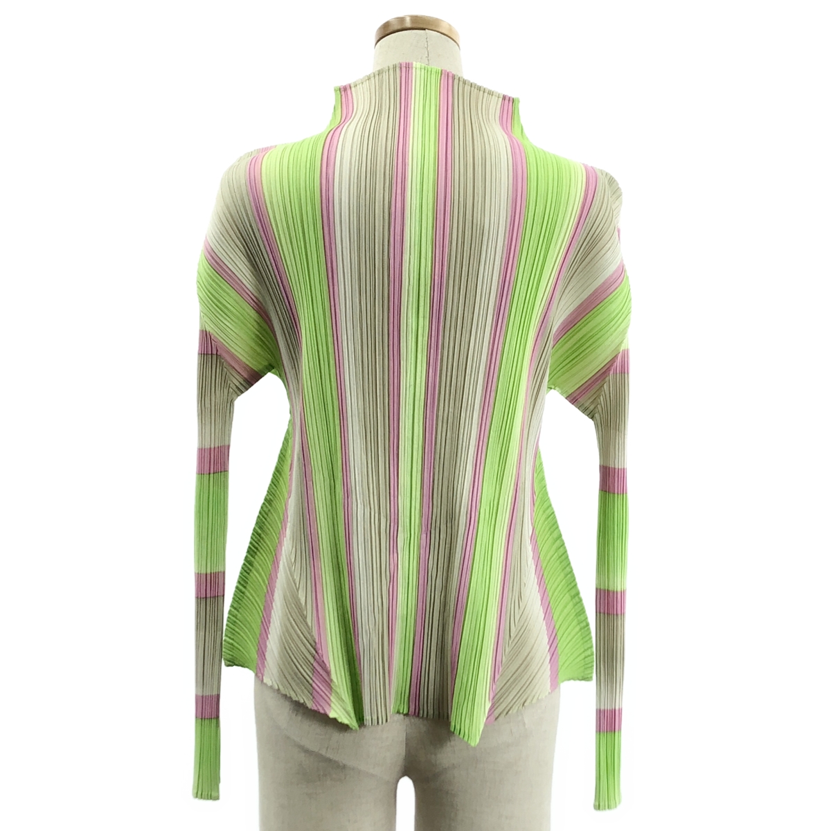 PLEATS PLEASE ISSEY MIYAKE / プリーツプリーズイッセイミヤケ ストライプ ハイネック プルオーバー