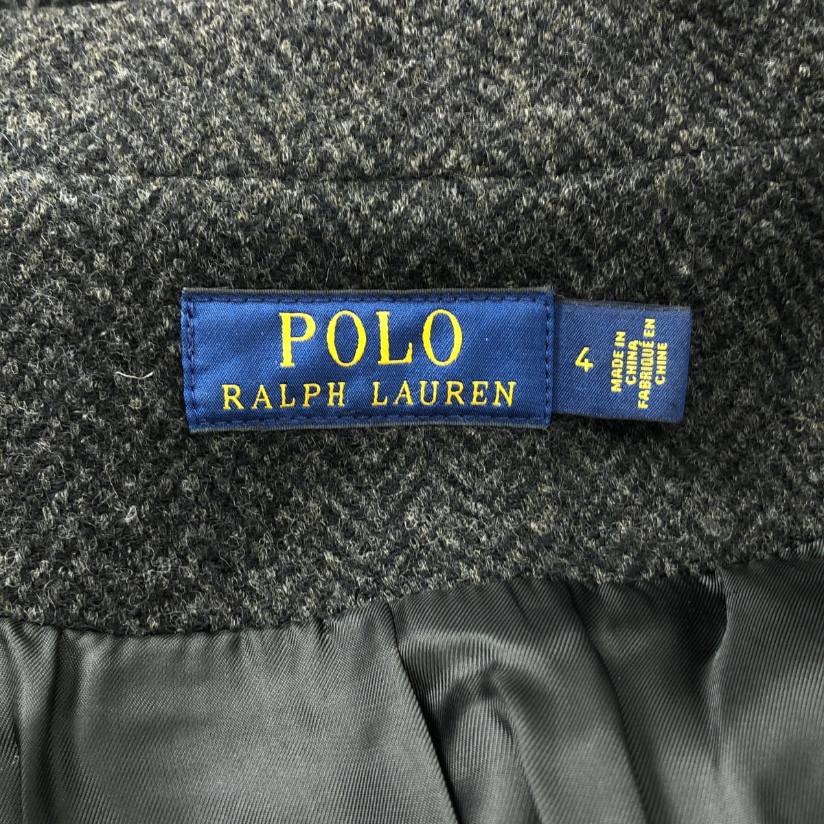 POLO RALPH LAUREN / ポロラルフローレン ウール ヘリンボーン ロング チェスターコート