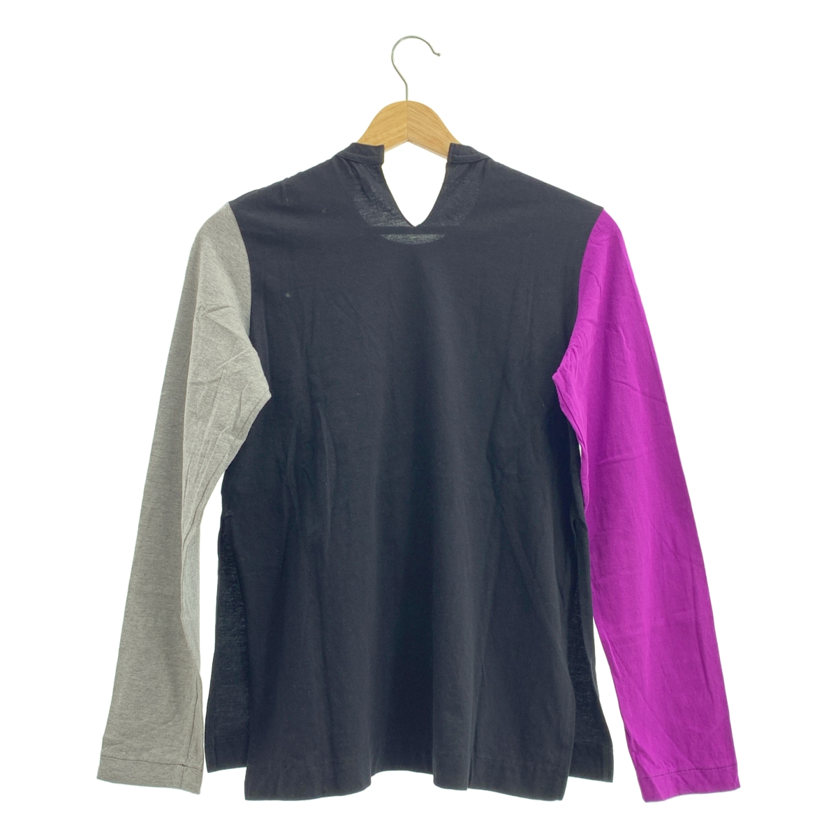 tao COMME des GARCONS / タオコムデギャルソン ベロア 刺しゅう サイドスリット カットソー