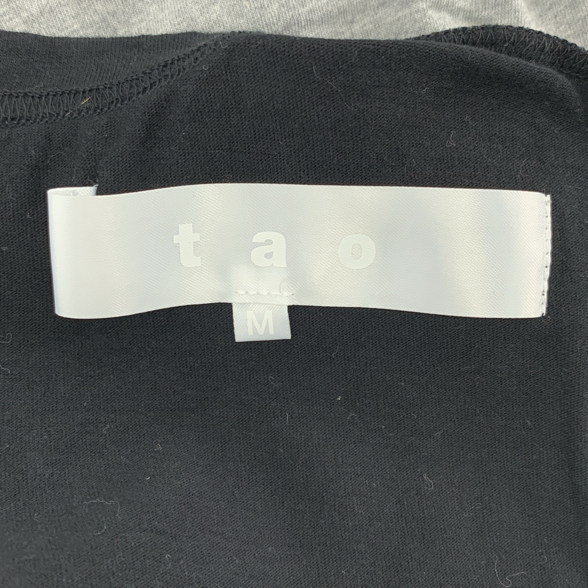 tao COMME des GARCONS / タオコムデギャルソン ベロア 刺しゅう サイドスリット カットソー