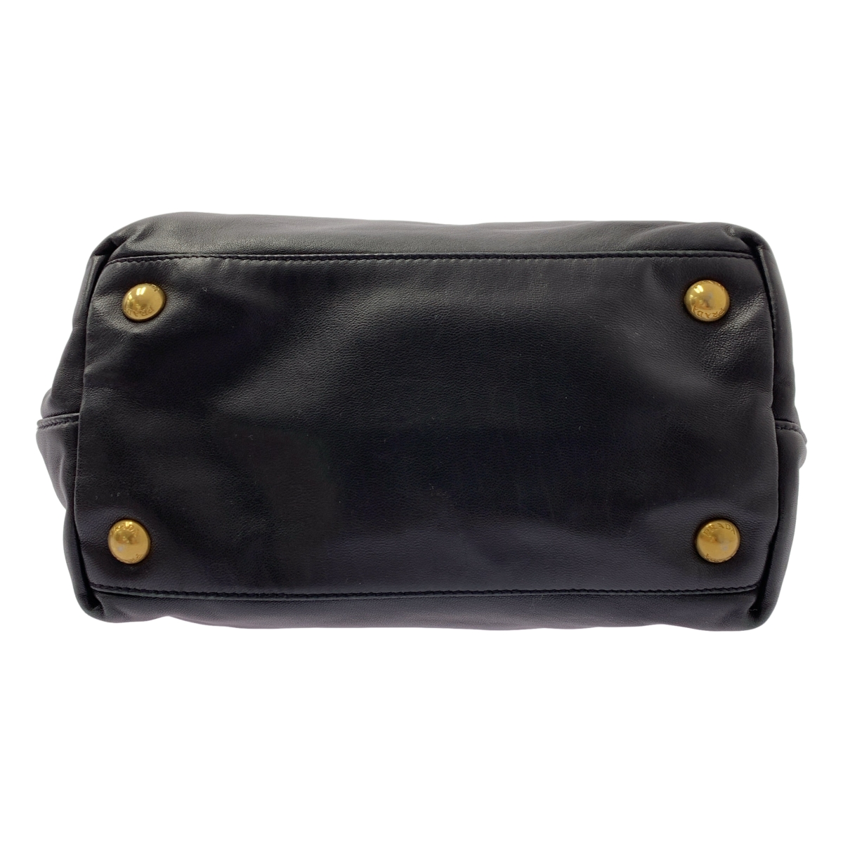 PRADA / プラダ 2way ショルダー付き レザー バイカラー リボン ハンドバッグ