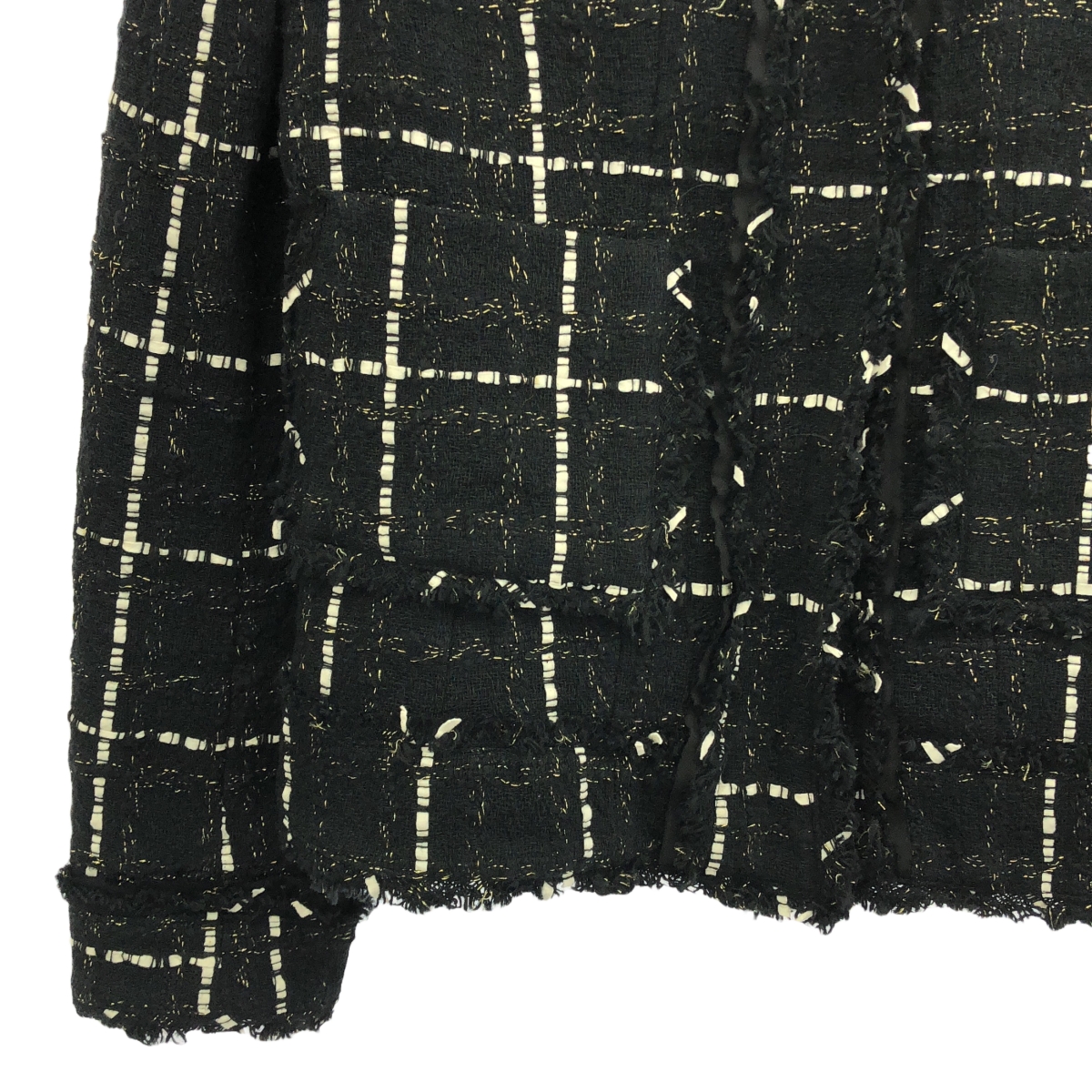 Shinzone / シンゾーン my D'artagnan / マイ ダルタニアン ツイード ノーカラー ジャケット / 総裏地