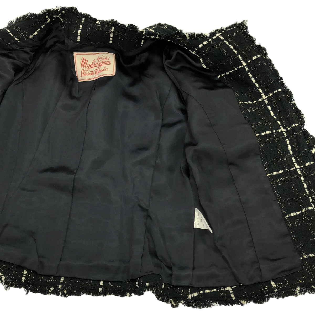 Shinzone / シンゾーン my D'artagnan / マイ ダルタニアン ツイード ノーカラー ジャケット / 総裏地