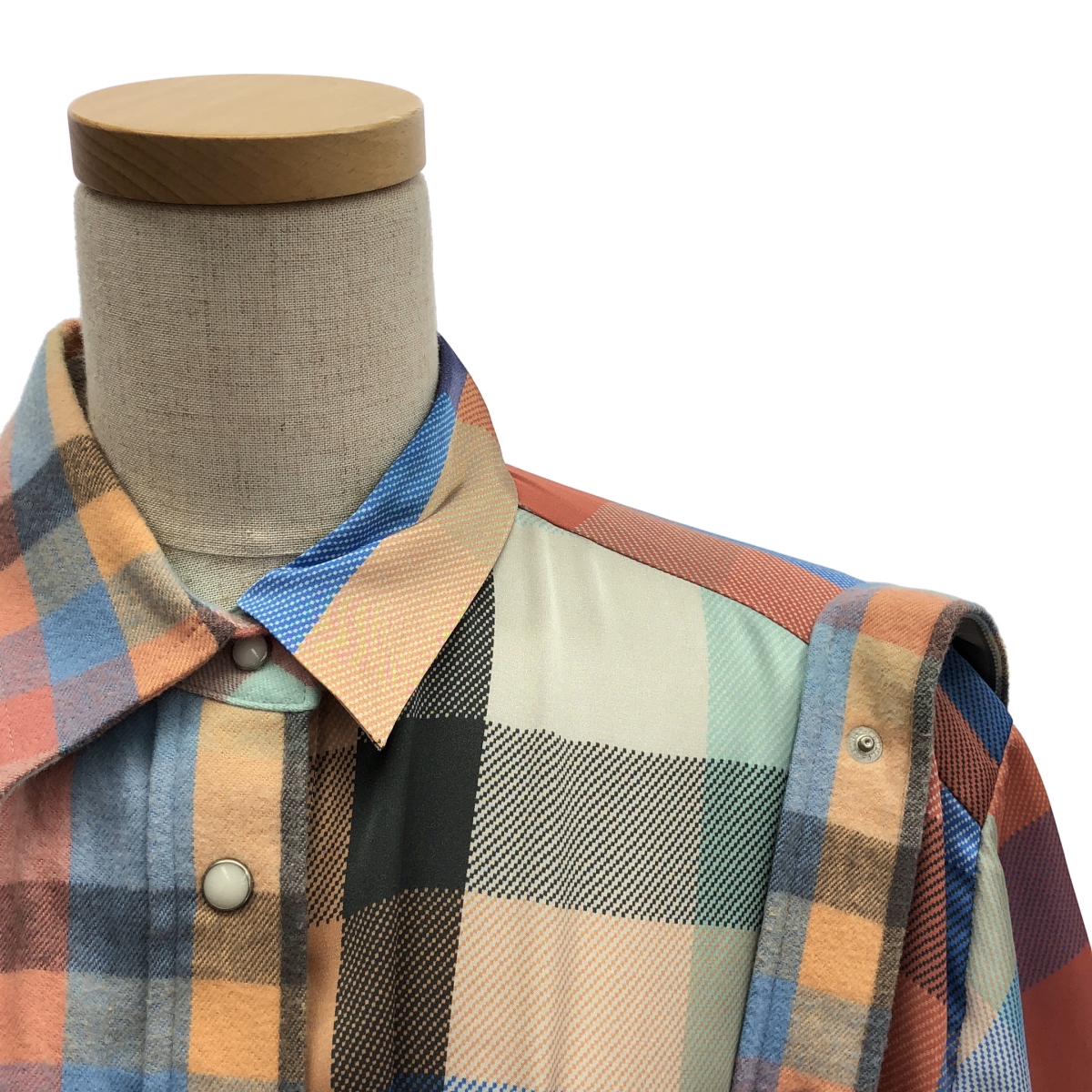 sacai / サカイ Plaid Layered shirts チェック レイヤード シャツ