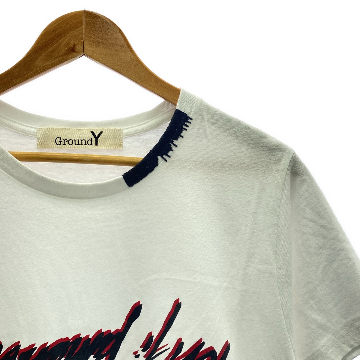Ground Y / グラウンドワイ エンブロイダリー ロゴ プリント Tシャツ カットソー