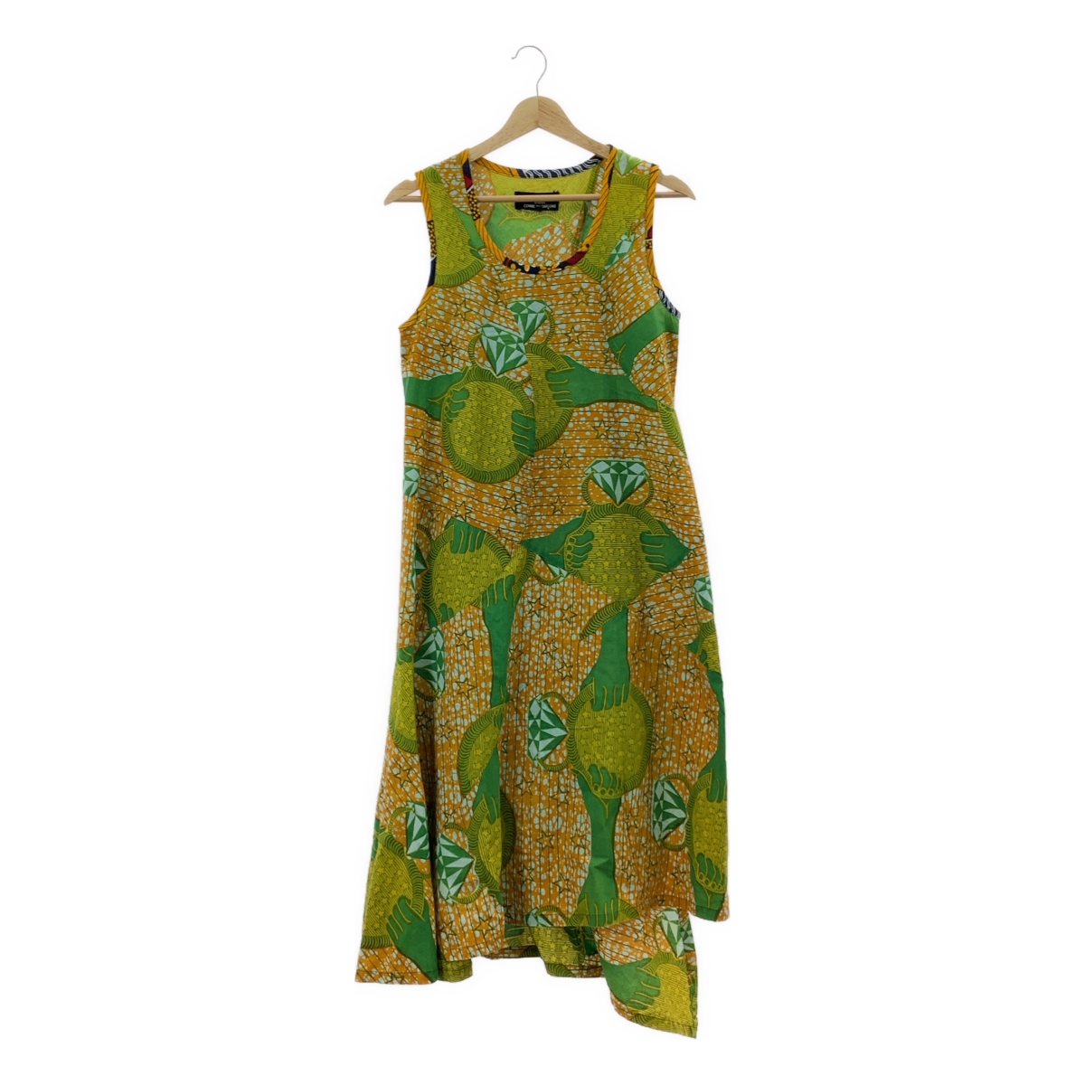 tricot COMME des GARCONS / トリココムデギャルソン 総柄 変形 アシンメトリー パッチワーク ワンピース